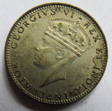 Load image into Gallery viewer, 1943 King George VI East Africa Silver 50 Cents Coin
