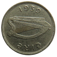 Load image into Gallery viewer, 1939 Ireland Eire Sixpence Coin
