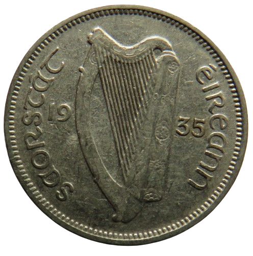 1935 Ireland Eire Sixpence Coin