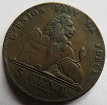 Load image into Gallery viewer, 1849 Belgium 5 Centimes Coin
