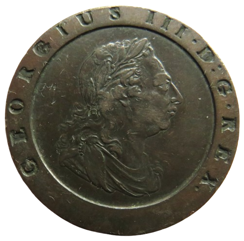 1797 King George III Cartwheel Twopence Coin - Great Britain