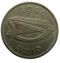 Load image into Gallery viewer, 1960 Ireland Eire Sixpence Coin
