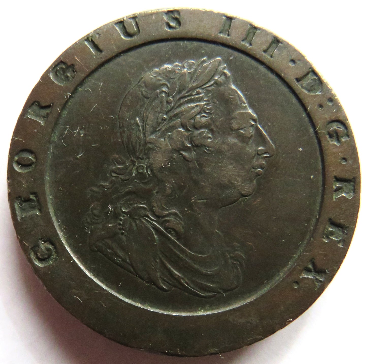 1797 King George III Cartwheel Twopence Coin - Great Britain
