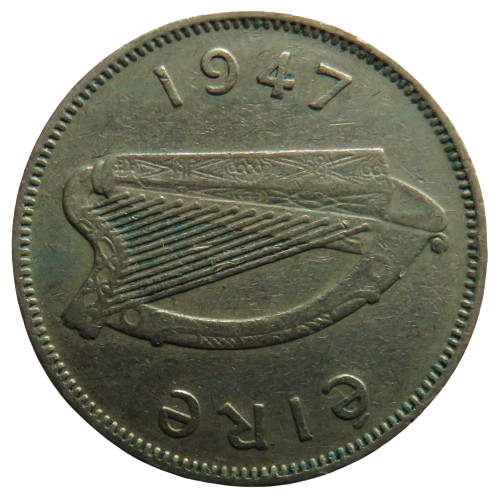 1947 Ireland Eire Sixpence Coin