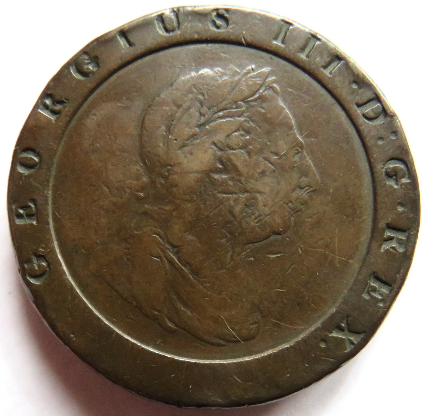 1797 King George III Cartwheel Twopence Coin - Great Britain