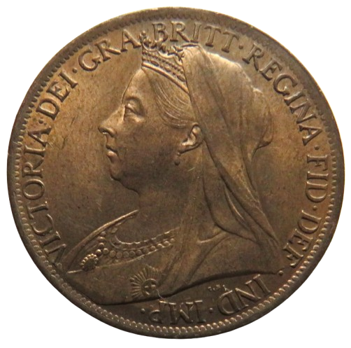 1901 Queen Victoria One Penny Coin In High Grade - Great Britain