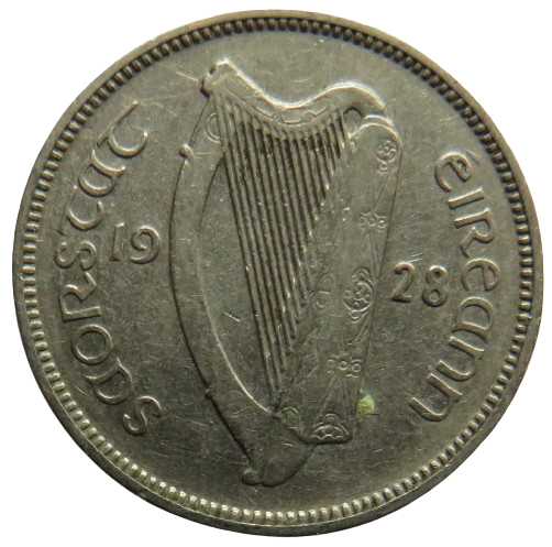 1928 Ireland Eire Sixpence Coin