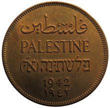 Load image into Gallery viewer, 1942 Palestine 2 Mils Coin In High Grade
