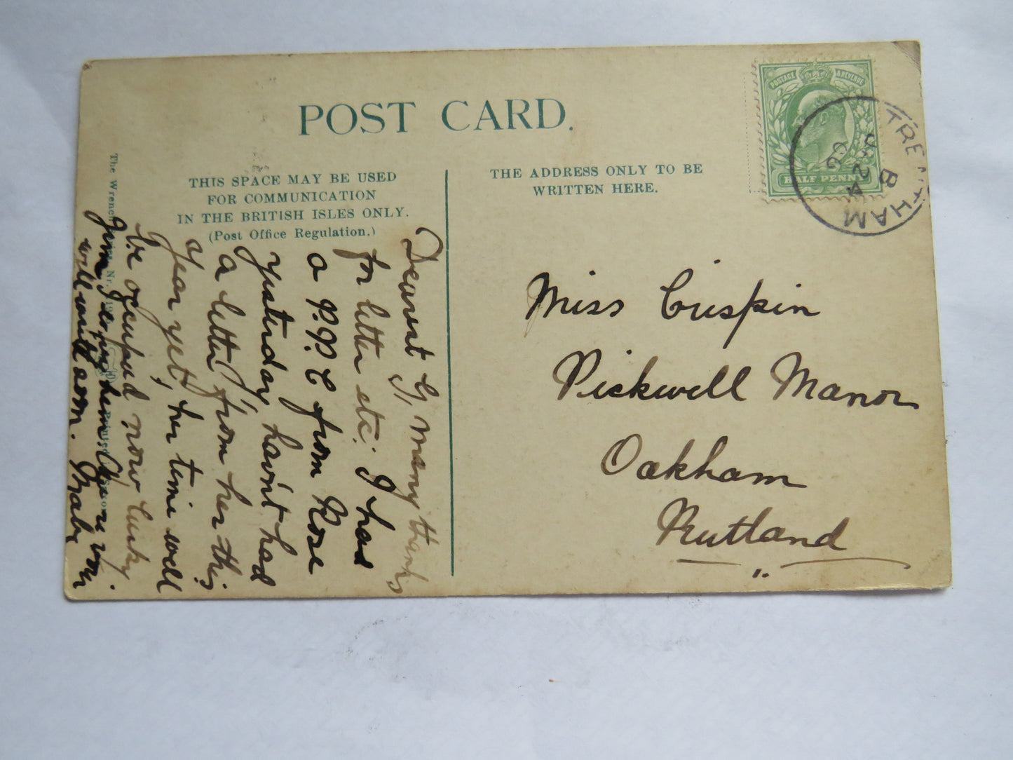 Vintage Postcard of Holmehouse Wood, Keighley 1906