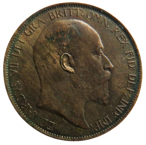 1902 King Edward VII One Penny Coin - Great Britain