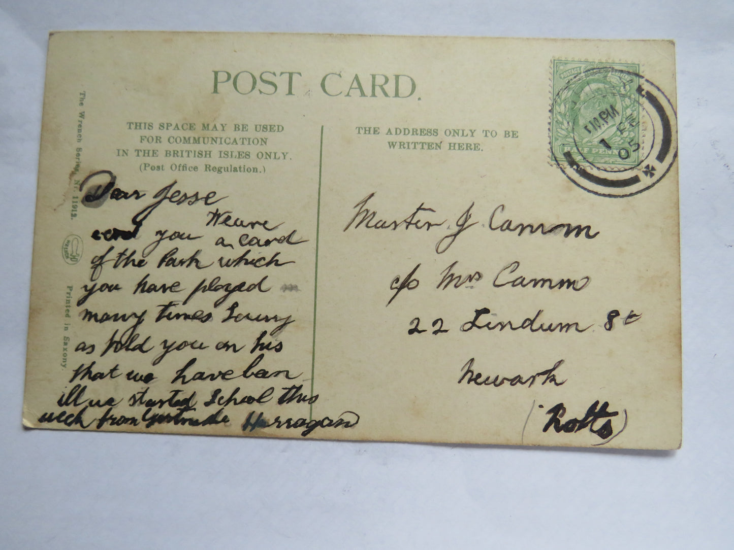 Vintage Postcard of Devonshire Park, Keighley 1905