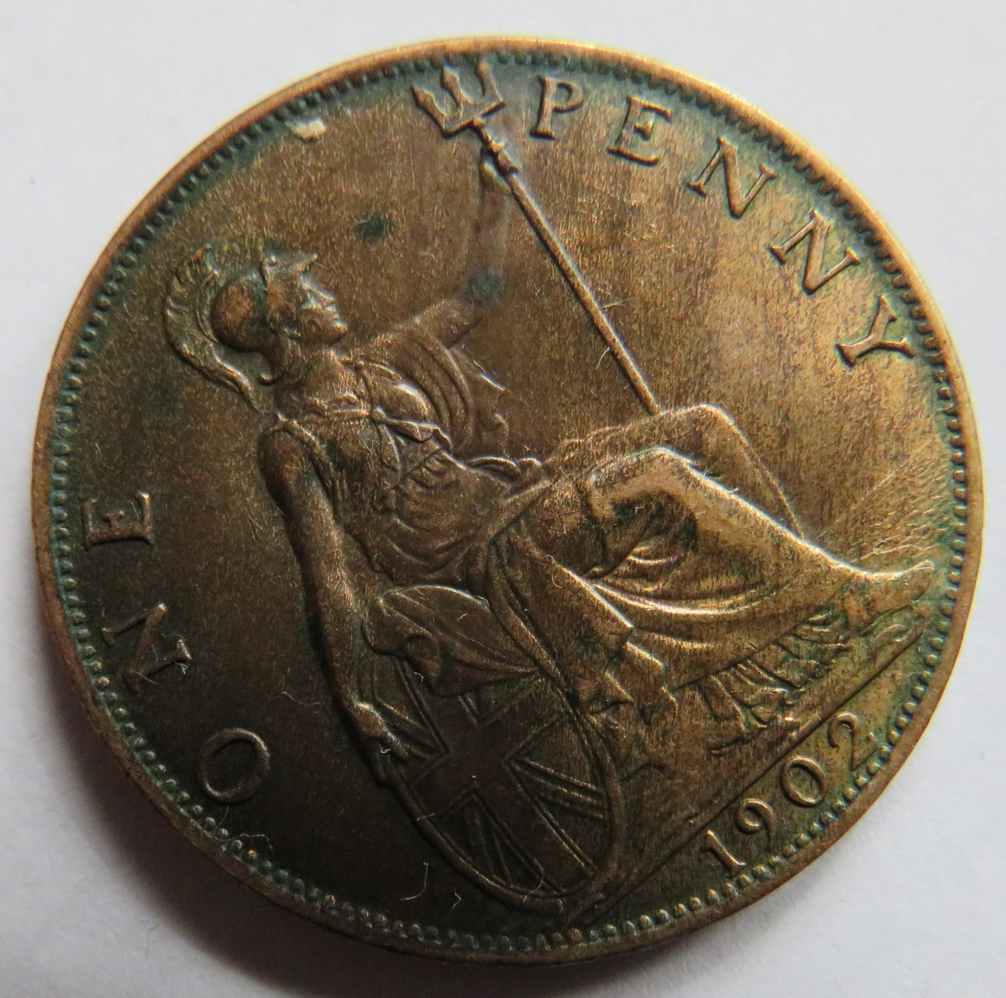 1902 King Edward VII One Penny Coin - Great Britain