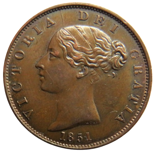 1851 Queen Victoria Halfpenny Coin In Better Grade - Great Britain