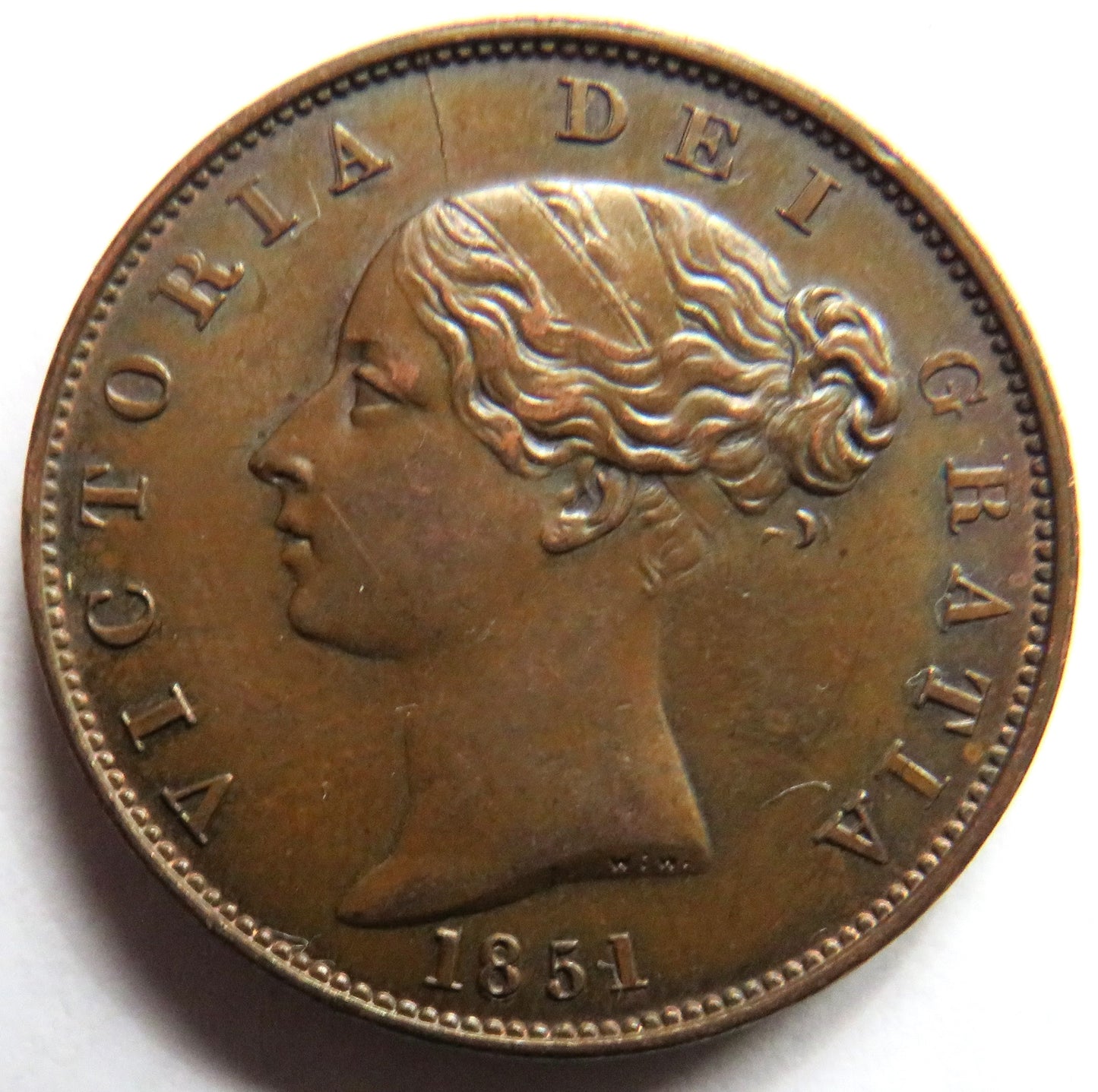 1851 Queen Victoria Halfpenny Coin In Better Grade - Great Britain