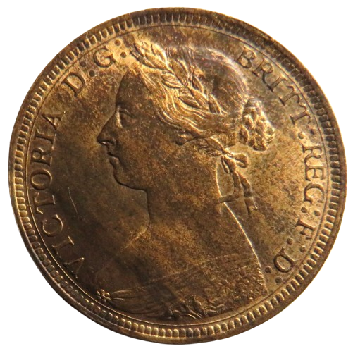 1887 Queen Victoria Halfpenny Coin In High Grade - Great Britain