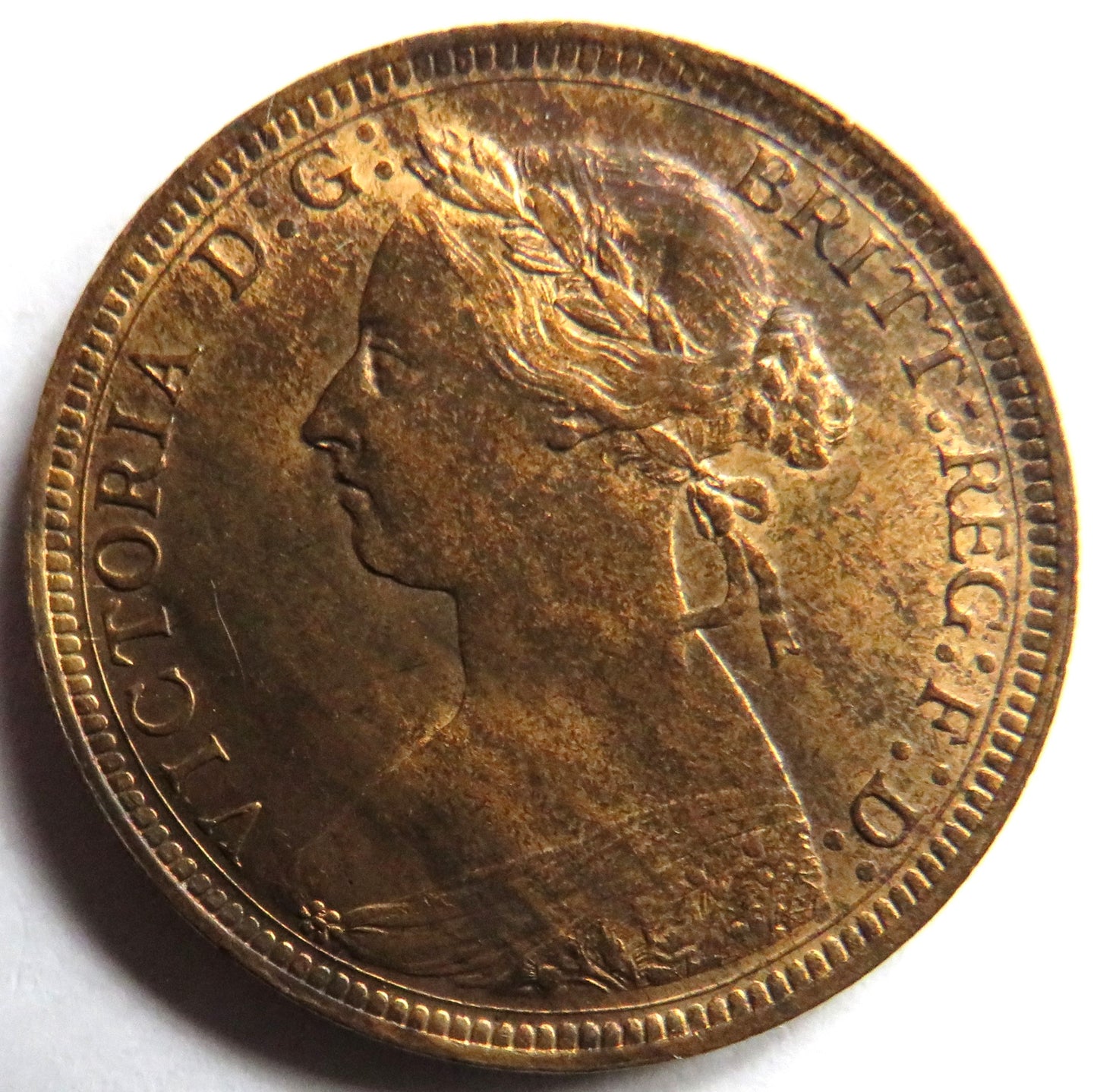 1887 Queen Victoria Halfpenny Coin In High Grade - Great Britain