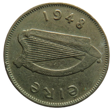 Load image into Gallery viewer, 1948 Ireland Eire Sixpence Coin
