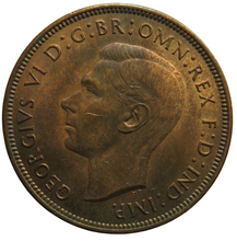 Load image into Gallery viewer, 1937 King George VI One Penny Coin In Higher Grade/
