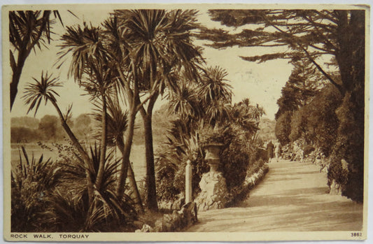 Vintage Postcard of Rock Walk, Torquay, 1946