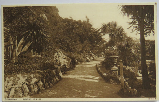 Vintage Postcard of Torquay, Rock Walk