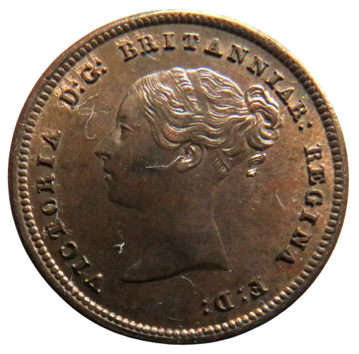 1842 Queen Victoria Half-Farthing Coin In High Grade