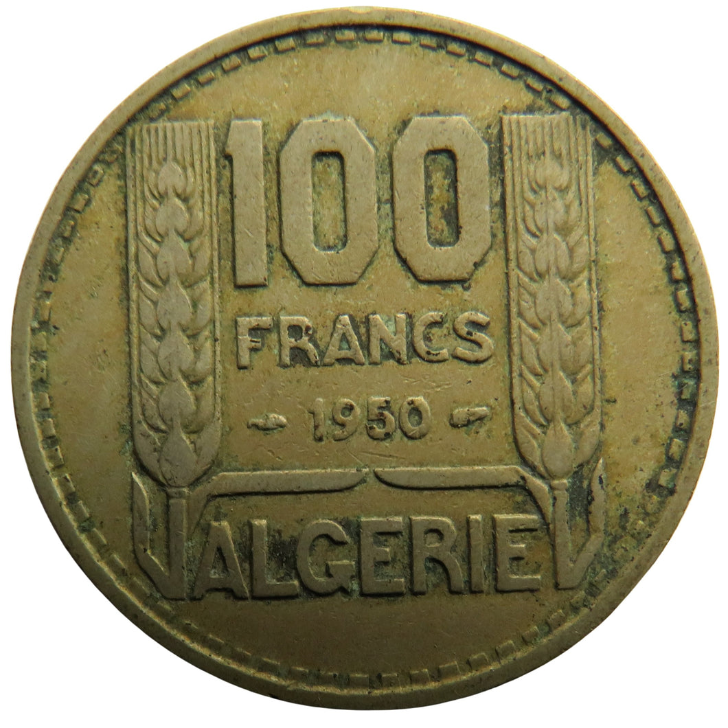 1950 Algeria 100 Francs Coin