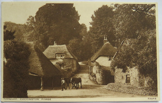 Vintage Postcard of Torquay, Cockington Forge