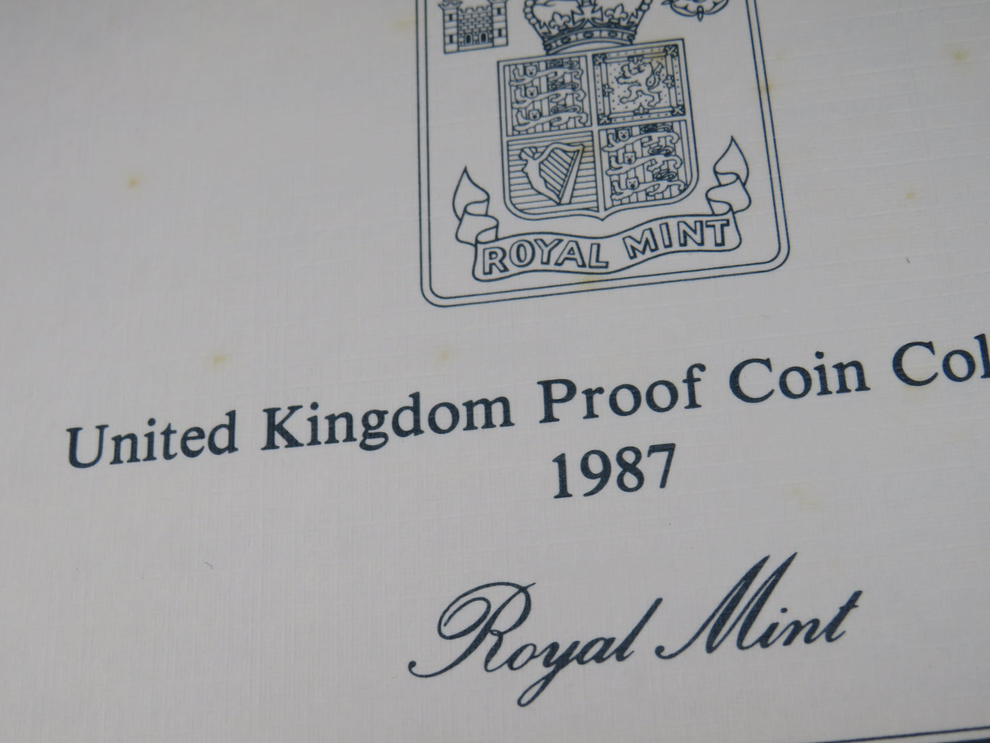 1987 United Kingdom Proof Coin Collection / Set By The Royal Mint