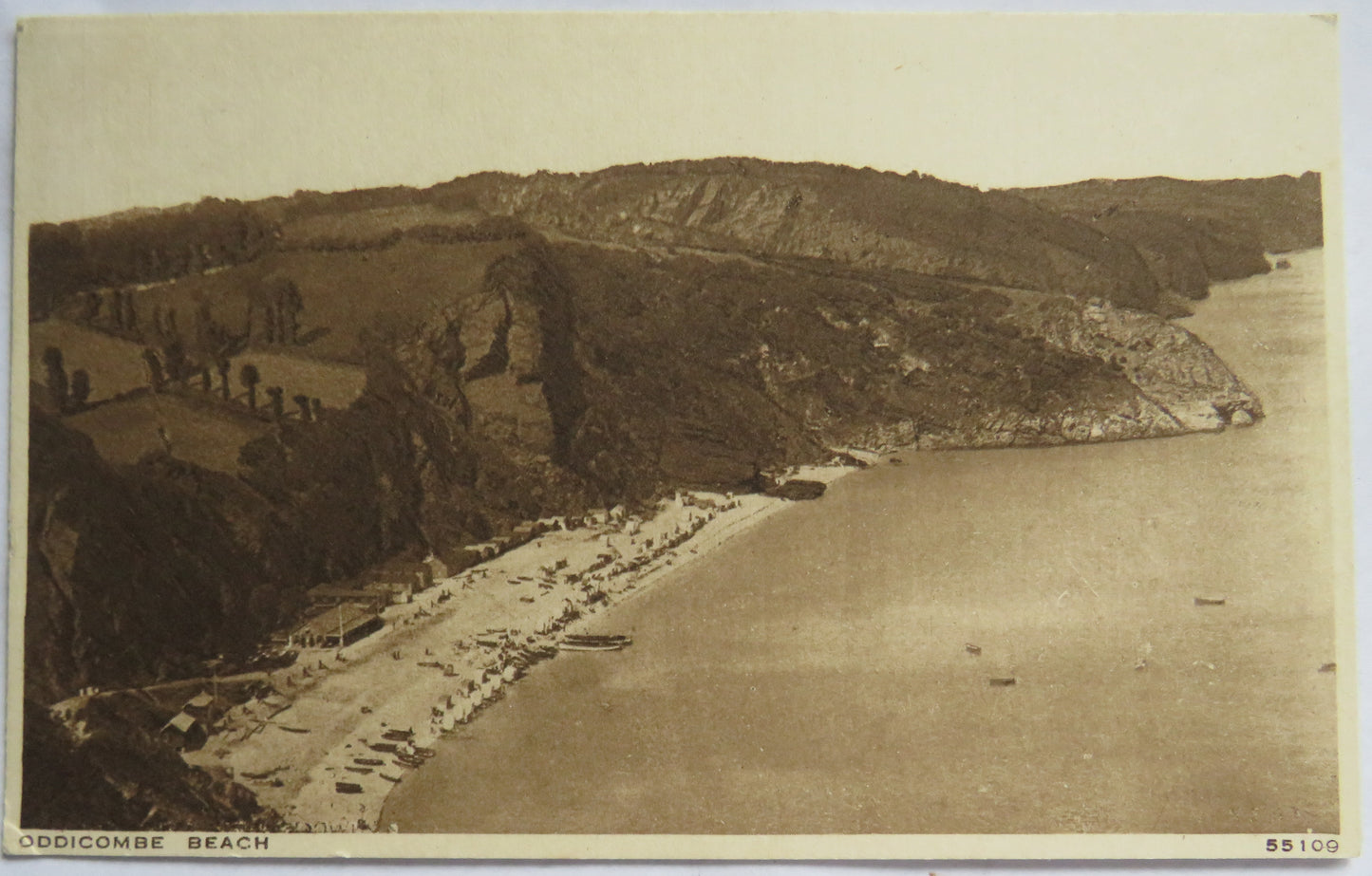 Vintage Postcard of Oddicombe Beach