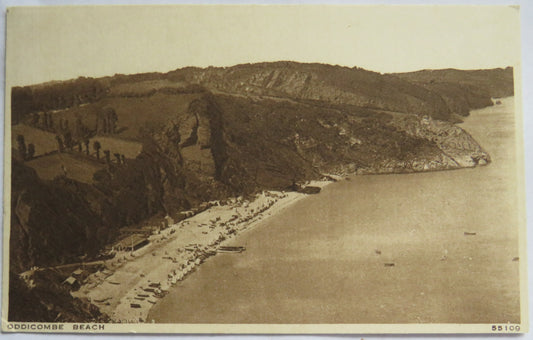 Vintage Postcard of Oddicombe Beach
