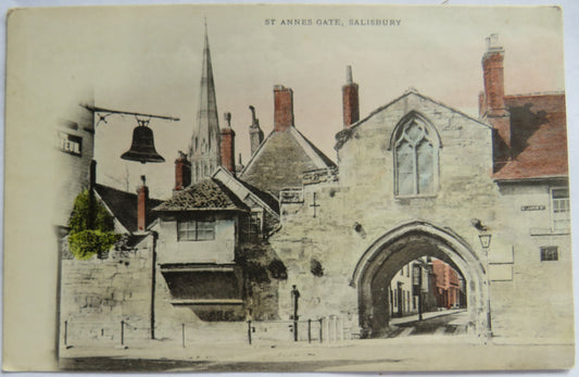 Vintage Postcard of St Annes Gate, Salisbury