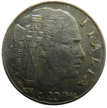 Load image into Gallery viewer, 1942 Italy 20 Centesimi Coin
