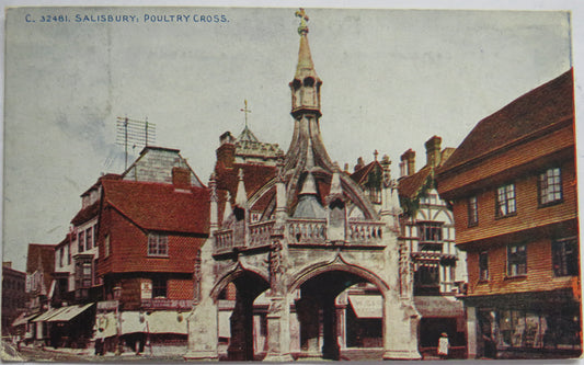Vintage Postcard of Salisbury, Poultry Cross