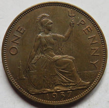 Load image into Gallery viewer, 1937 King George VI One Penny Coin In High Grade
