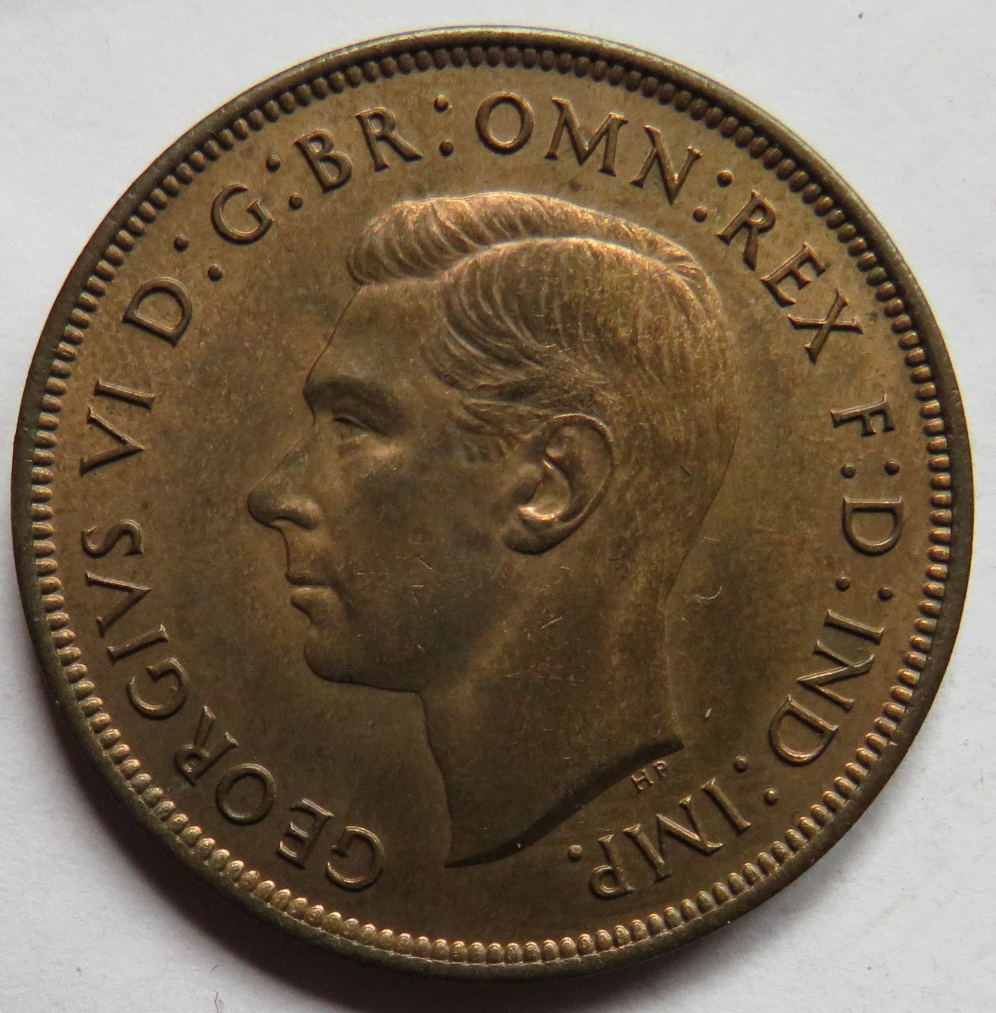 1937 King George VI One Penny Coin In High Grade