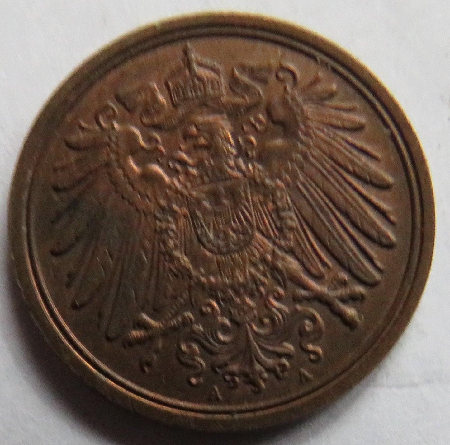 1892-A Germany One Pfennig Coin In High Grade