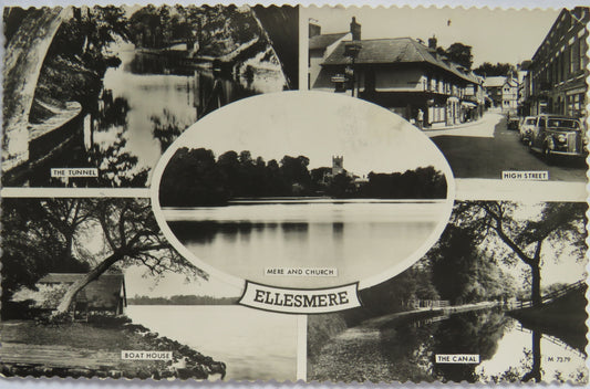 Vintage Postcard of Ellesmere, Multiview Postcard