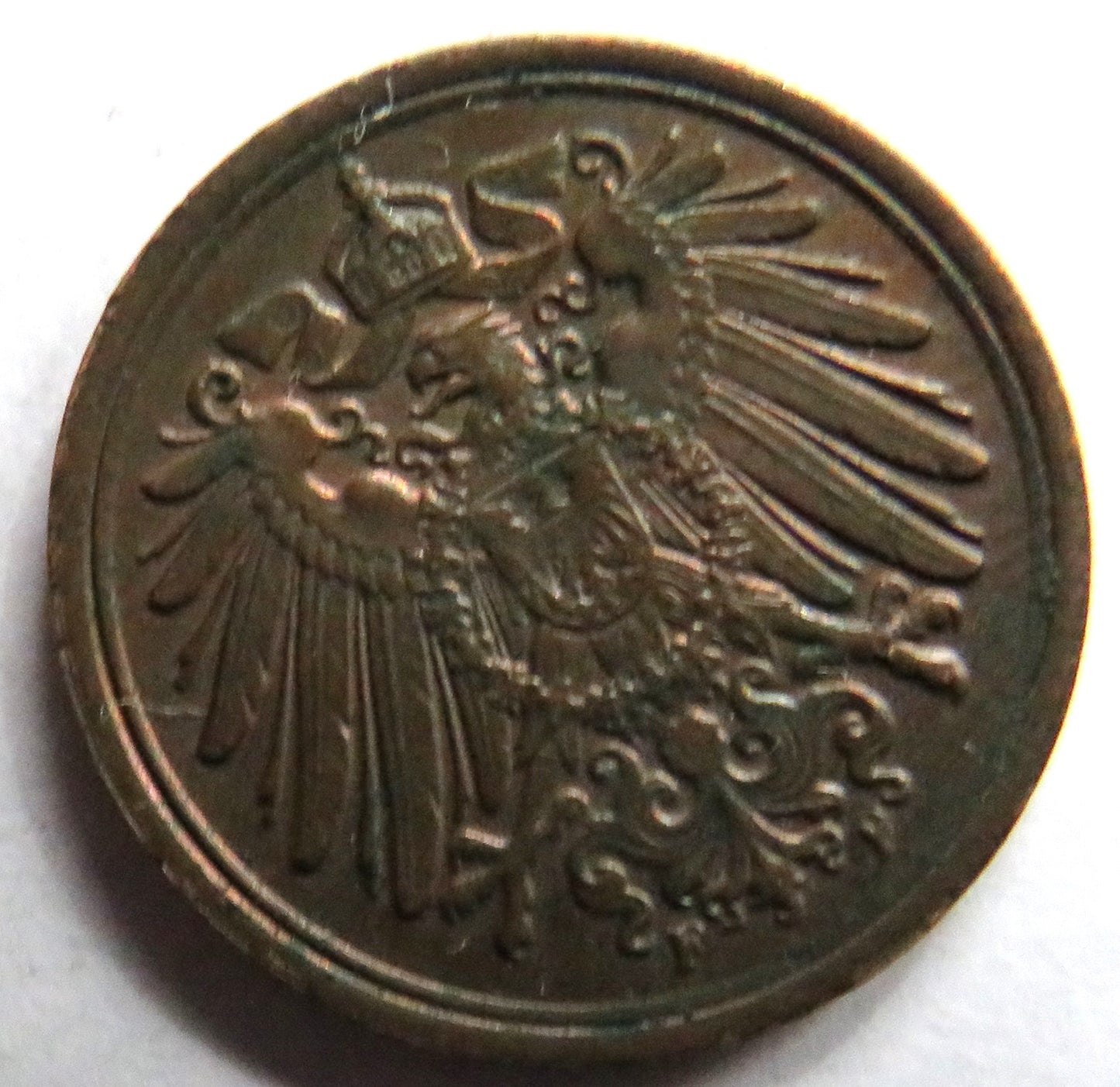 1892-F Germany One Pfennig Coin In High Grade