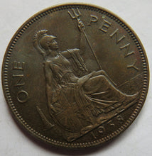 Load image into Gallery viewer, 1938 King George VI One Penny Coin In Better Grade
