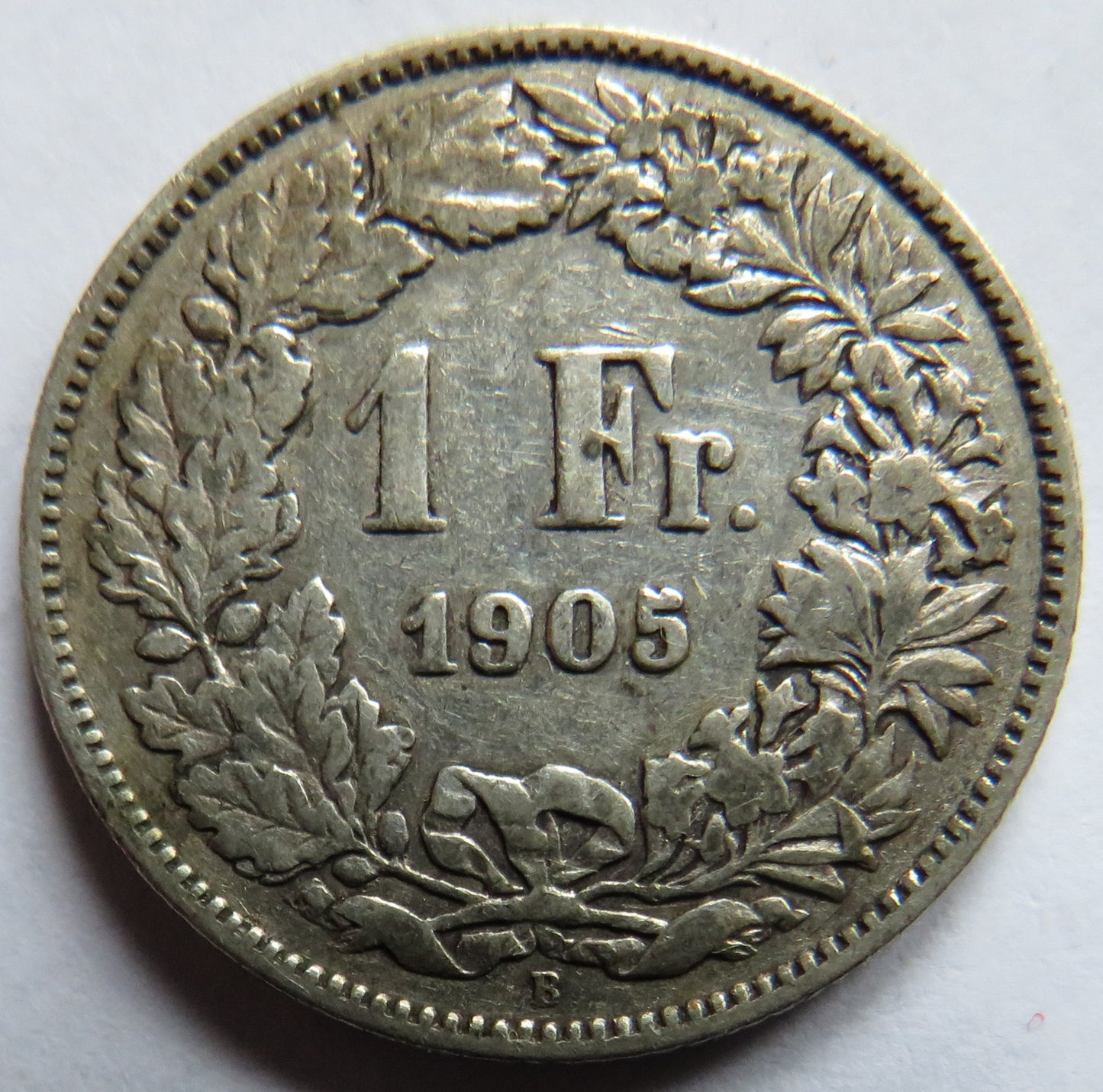1905 Switzerland Silver One Franc Coin