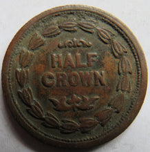 Load image into Gallery viewer, J. Poppleton Family Grocer Featherstone Half Crown Token
