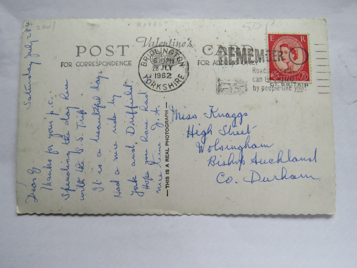 Vintage Postcard of Something to Sing About for Bridlington 1962