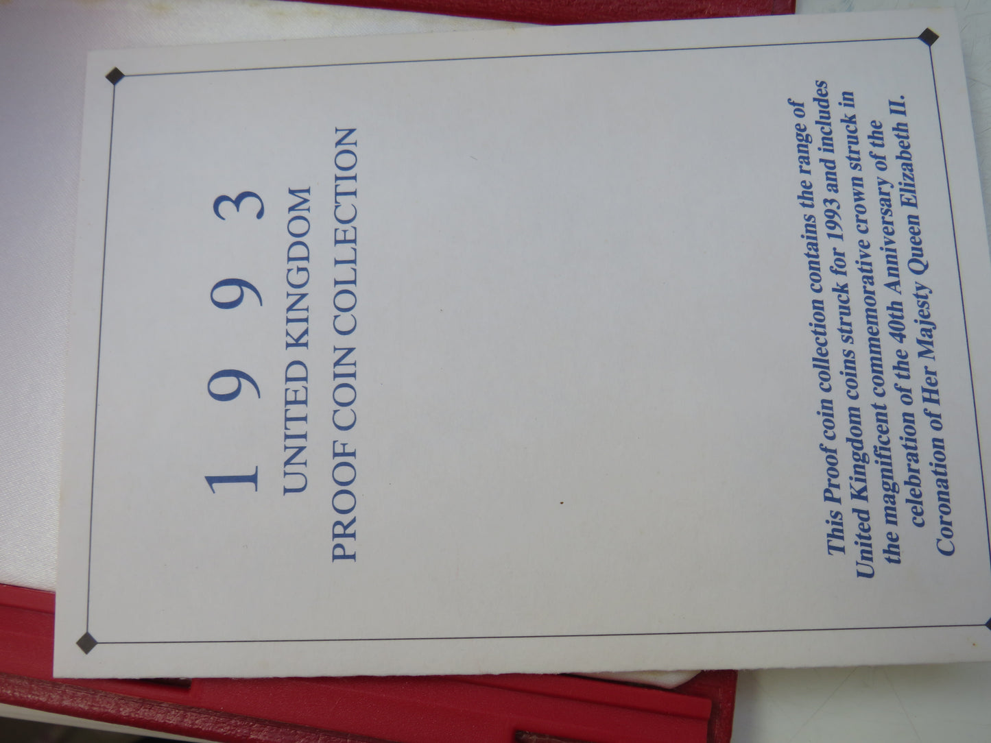 1993 United Kingdom Proof Coin Collection / Set By The Royal Mint