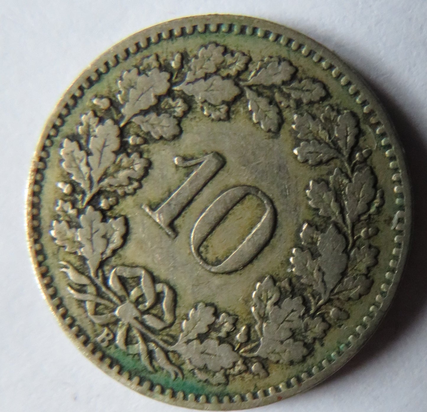 1880 Switzerland 10 Rappen Coin