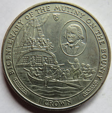 Load image into Gallery viewer, 1989 Isle of Man One Crown Coin Bicentenary of the Mutiny on the Bounty
