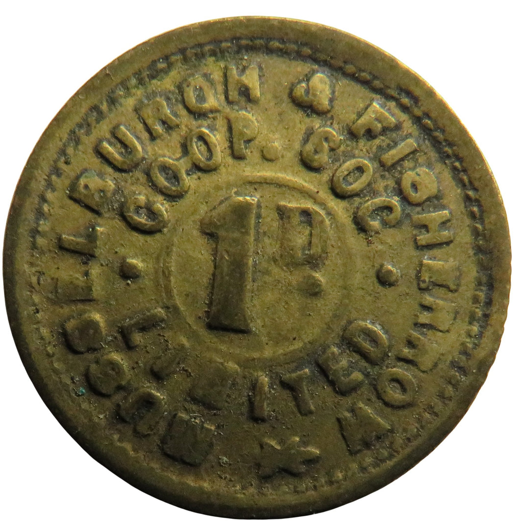 Musselburgh & Fisherrow Cooperative Society 1d Penny Token