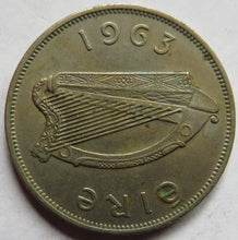 Load image into Gallery viewer, 1963 Eire Ireland Halfcrown Coin
