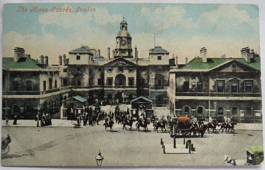 Vintage Postcard of The Horse Guards London
