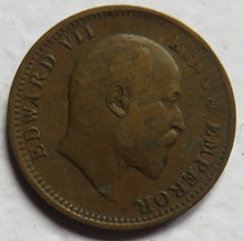 Load image into Gallery viewer, 1907 King Edward VII India 1/4 Quarter Anna Coin
