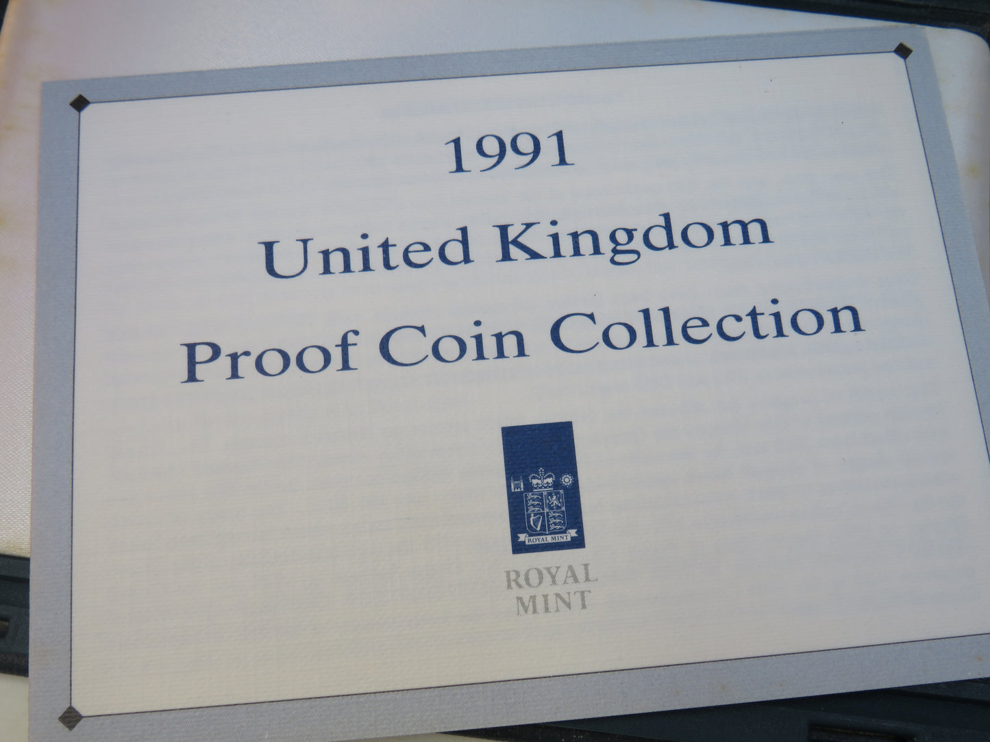 1991 United Kingdom Proof Coin Collection / Set By The Royal Mint